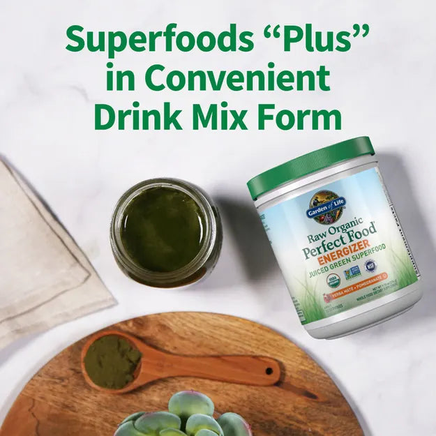 Garden of Life Raw Organic Perfect Food Energizer Yerba Mate Pomegranate 276g POWDER