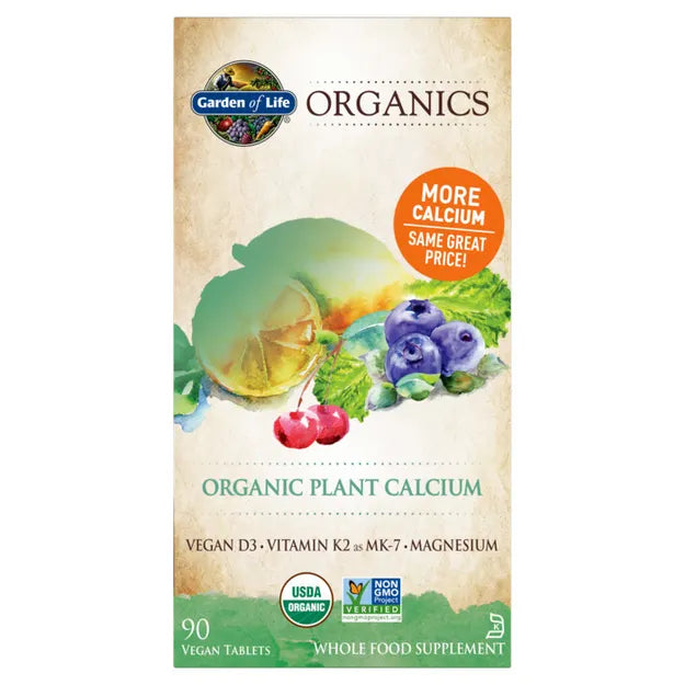 Garden of Life GOL Organics Plant Calcium 90ct TABLETS