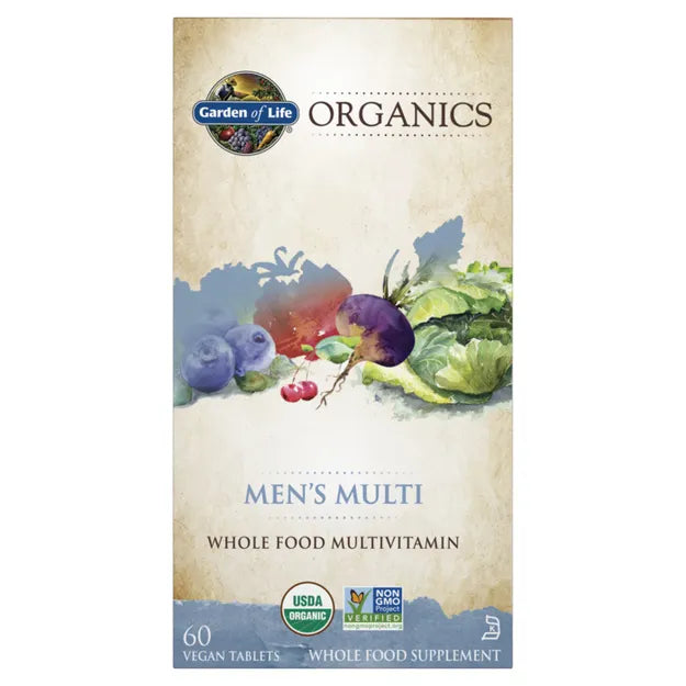 Garden of Life GOL Organics Mens Multi 60ct TABLETS