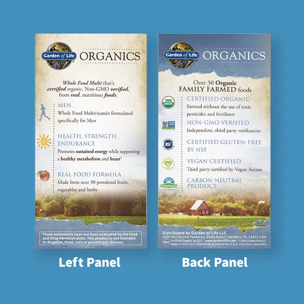 Garden of Life GOL Organics Mens Multi 60ct TABLETS