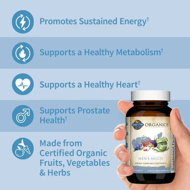 Garden of Life GOL Organics Mens Multi 60ct TABLETS