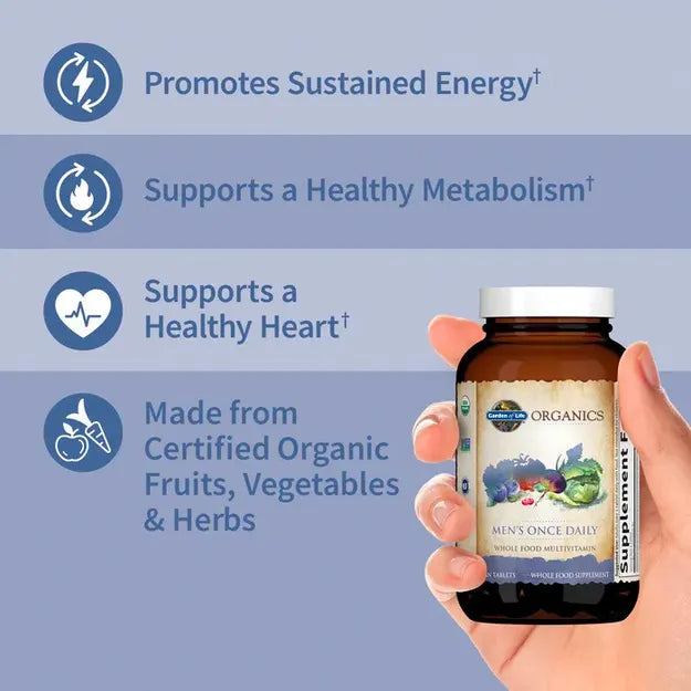 Garden of Life GOL Organics Mens Once Daily 30ct TABLETS