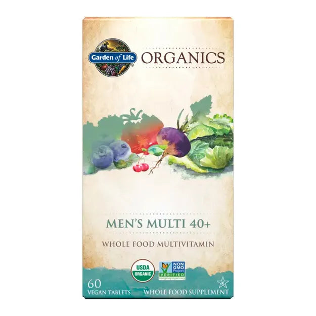 Garden of Life GOL Organics Mens 40 Multi 60ct TABLETS