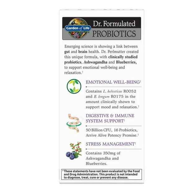 Garden of Life Dr. Formulated Probiotics Mood COOLER 60ct CAPSULES