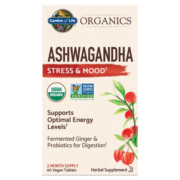 Garden of Life GOL Organics Ashwagandha 60ct TABLETS