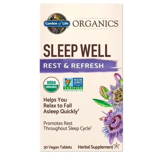 Garden of Life GOL Organics Sleep Well 30ct TABLETS