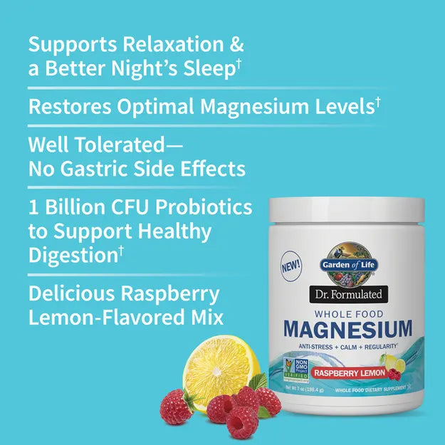 Garden of Life Dr. Formulated Magnesium Raspberry Lemon 198.4g POWDER