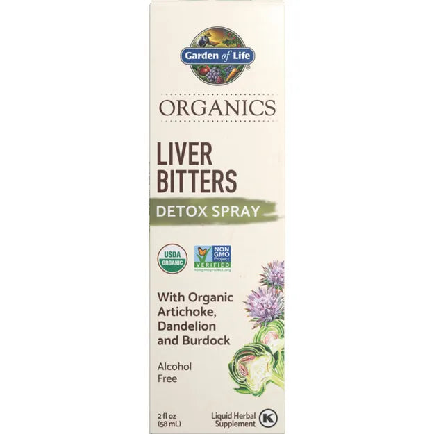 Garden of Life GOL Organics Liver Bitters 2oz LIQUID SPRAY