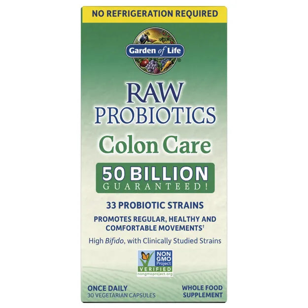 Garden of Life Raw Probiotics Colon Care SHELF 30ct CAPSULES