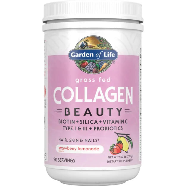 Garden of Life Grass Fed Collagen Beauty Strawberry Lemonade 270g POWDER