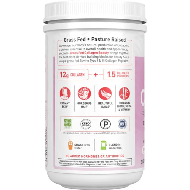 Garden of Life Grass Fed Collagen Beauty Strawberry Lemonade 270g POWDER