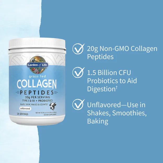 Garden of Life Grass Fed Collagen Peptides 280g POWDER