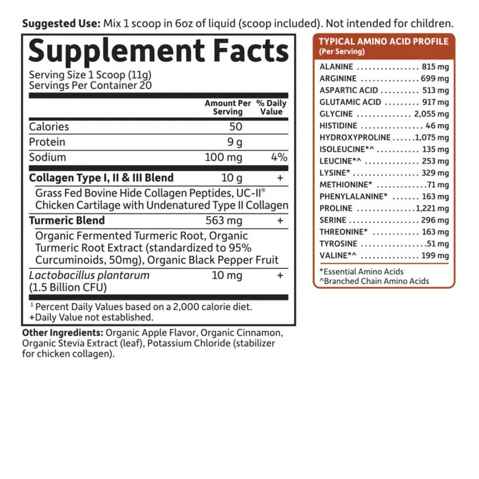 Garden of Life Collagen Turmeric Apple Cinnamon 220g POWDER