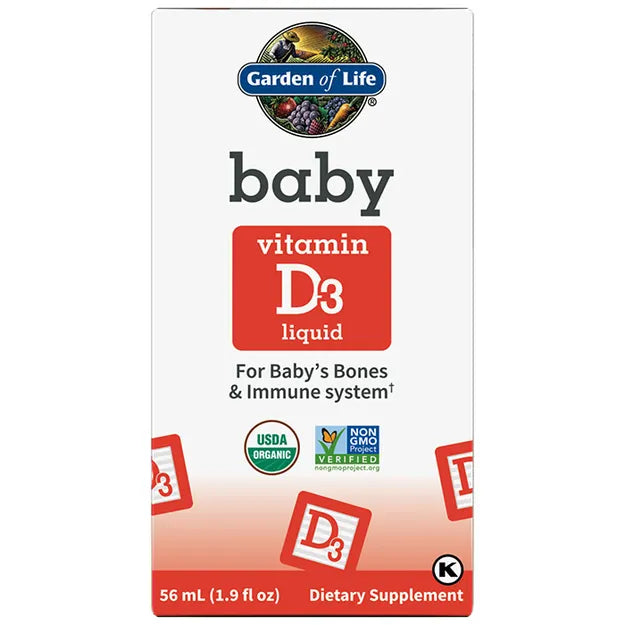 Garden of Life Organic baby vitamin D3 1.9oz LIQUID