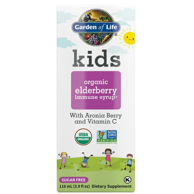 Garden of Life Kids Organic Elderberry Syrup 3.9oz LIQUID