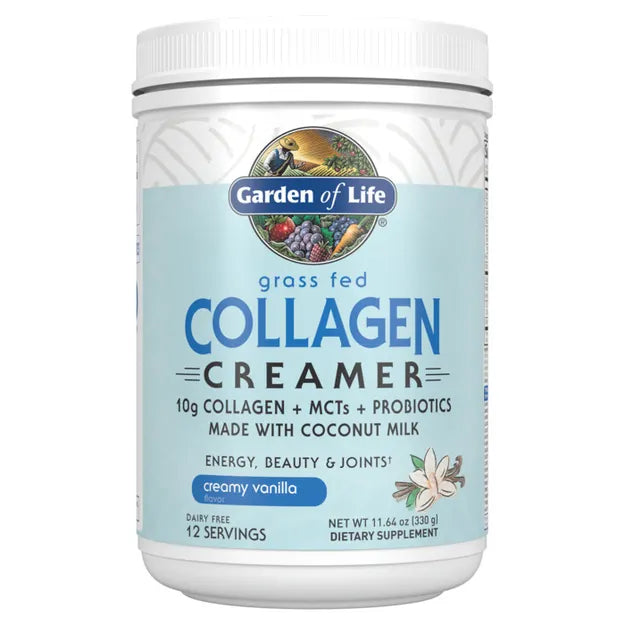 Garden of Life Grass Fed Collagen Creamer Vanilla 330g POWDER