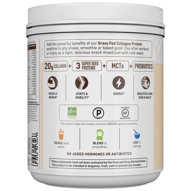 Garden of Life Grass Fed Collagen Protein Chocolate 588g POWDER
