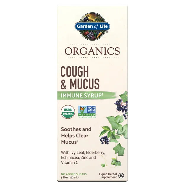 Garden of Life GOL Organics Cough and Mucus Syrup 5oz LIQUID