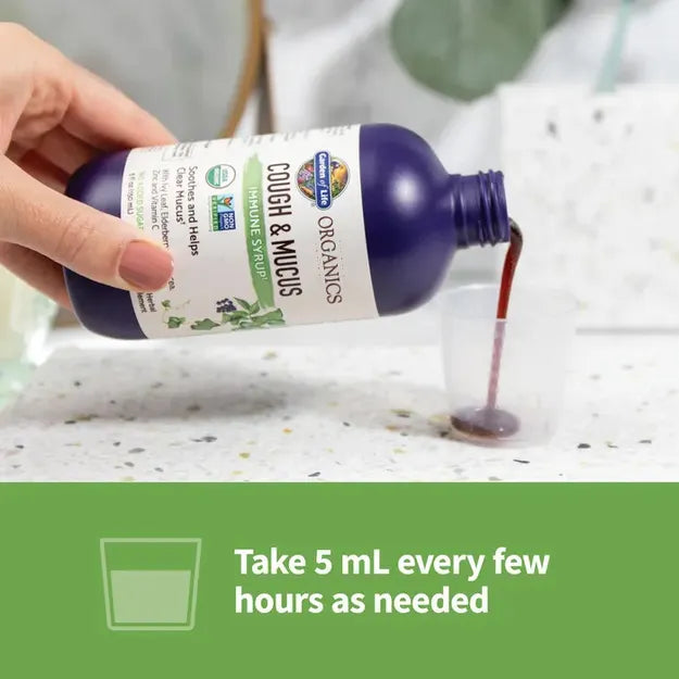 Garden of Life GOL Organics Cough and Mucus Syrup 5oz LIQUID