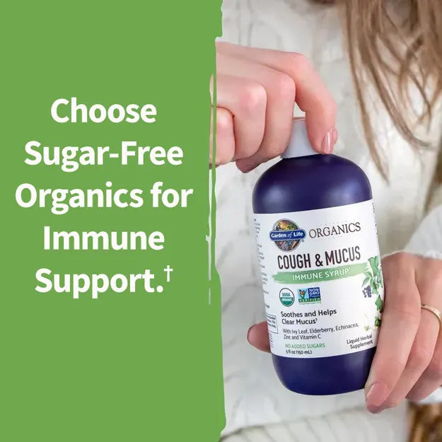 Garden of Life GOL Organics Cough and Mucus Syrup 5oz LIQUID