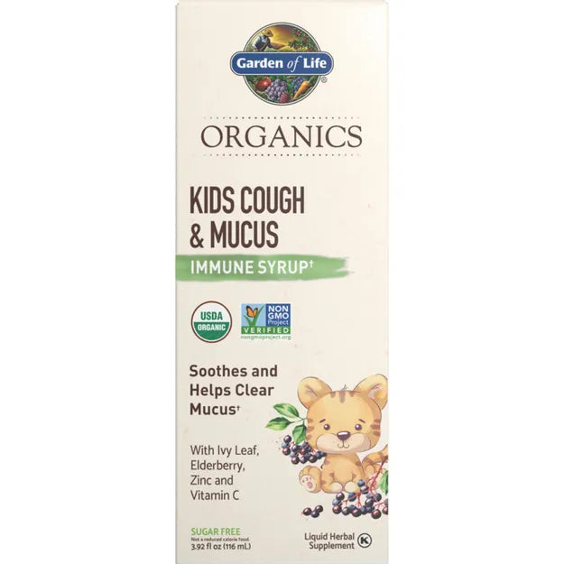 Garden of Life GOL Organics Kids Cough and Mucus Syrup 3.92oz LIQUID