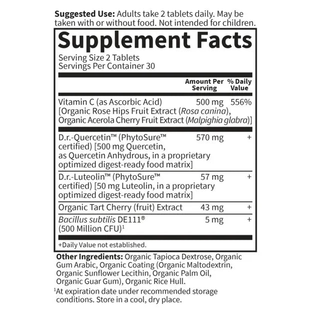 Garden of Life Dr. Formulated Quercetin Drop Uric Acid 60ct TABLETS