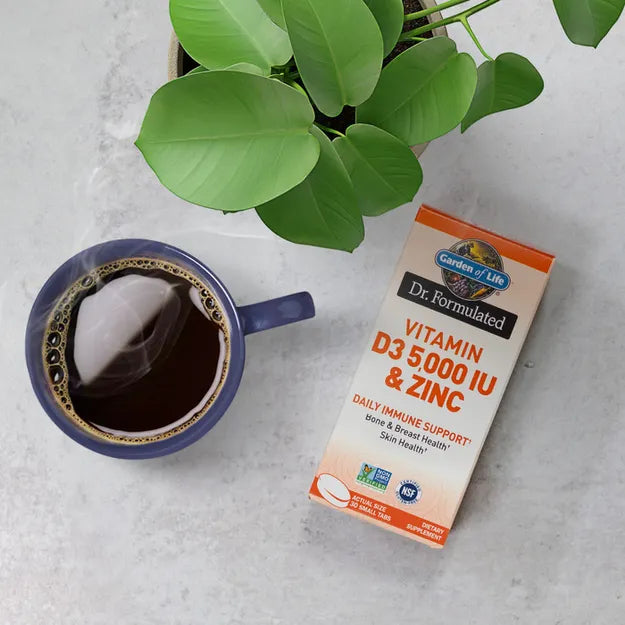 Garden of Life Dr. Formulated Vitamin D3 5000 IU and Zinc 30ct TABLETS