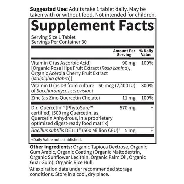 Garden of Life Dr. Formulated Quercetin Immune 30ct TABLETS