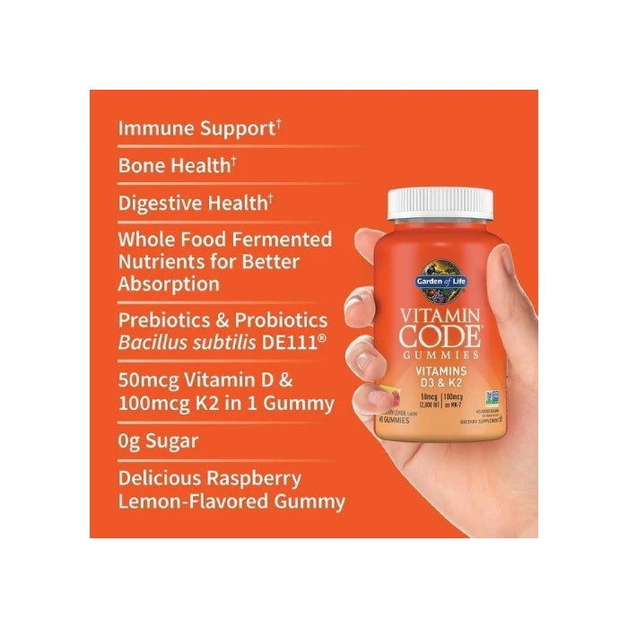 Garden of Life Vitamin Code D3 & K2 Gummies