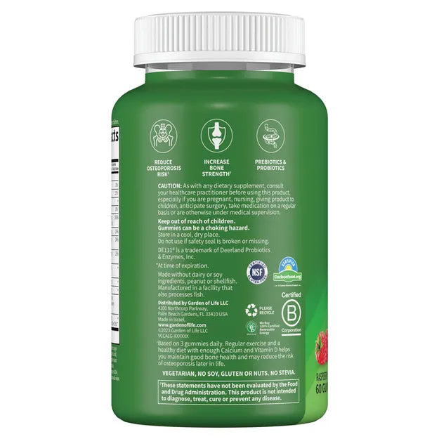 Garden of Life Vitamin Code Calcium and Magnesium Raspberry 60ct GUMMY