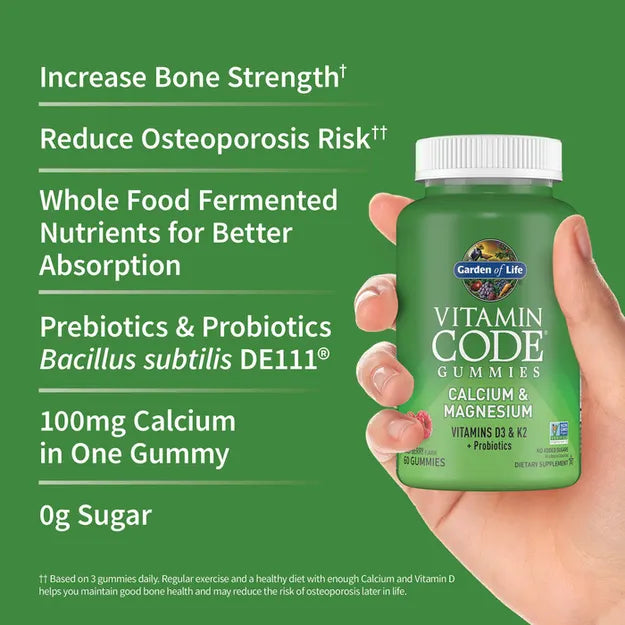 Garden of Life Vitamin Code Calcium and Magnesium Raspberry 60ct GUMMY
