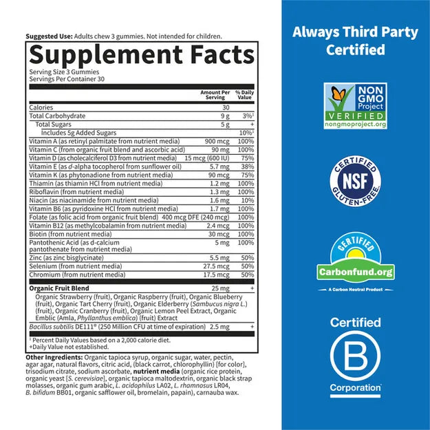 Garden of Life Vitamin Code Mens Multi Lemon Berry 90ct GUMMY