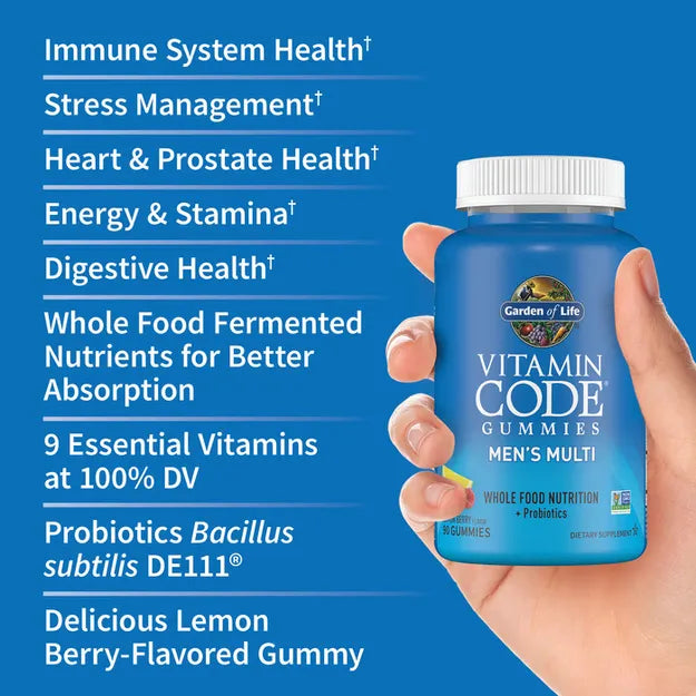 Garden of Life Vitamin Code Mens Multi Lemon Berry 90ct GUMMY