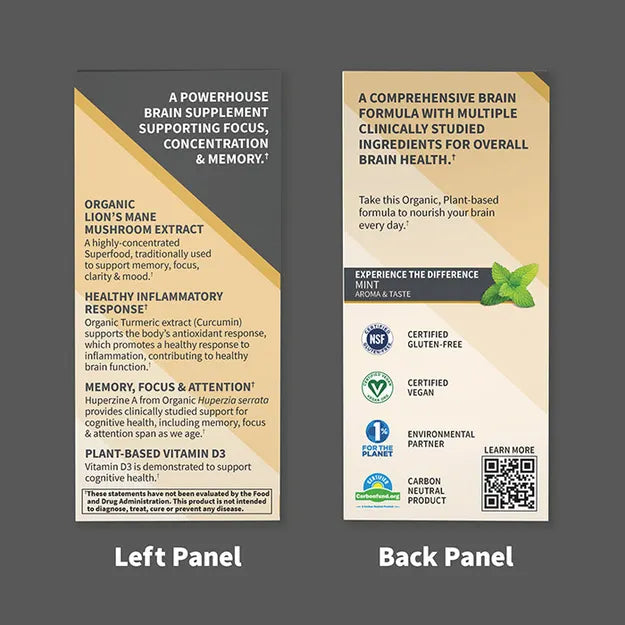 Garden of Life GOL Herbals Brain Health 30ct CAPSULES