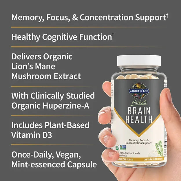 Garden of Life GOL Herbals Brain Health 30ct CAPSULES