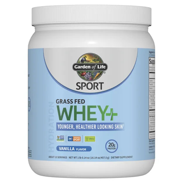 Garden of Life Sport Grass Fed Whey Plus MSM Vanilla 457.5g - POWDER