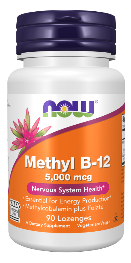 Now METHYL B-12 5000mcg 90 LOZ