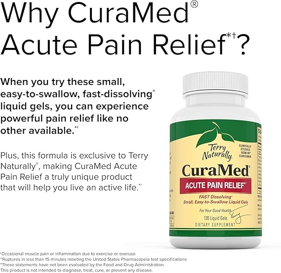 Terry Naturally CuraMed Acute Pain Relief 60 liquid Gels