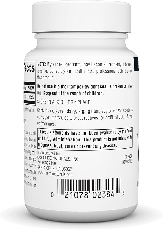 SOURCE NATURALS VITAMIN D-3 5000 IU 100SG