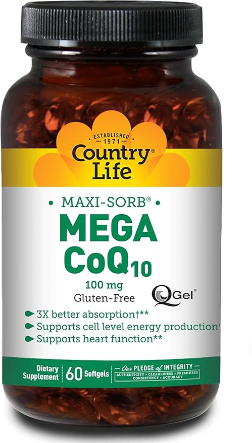 Country Life MEGA COQ10 Q-GEL 100MG 60 Softgel