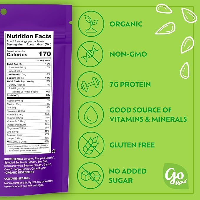 GO RAW Everything Bagel 4 OZ