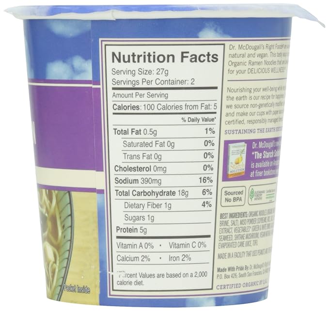 DR. MCDOUGALL`S Miso, Garlic Ginger w/ Noodles 1.9 OZ