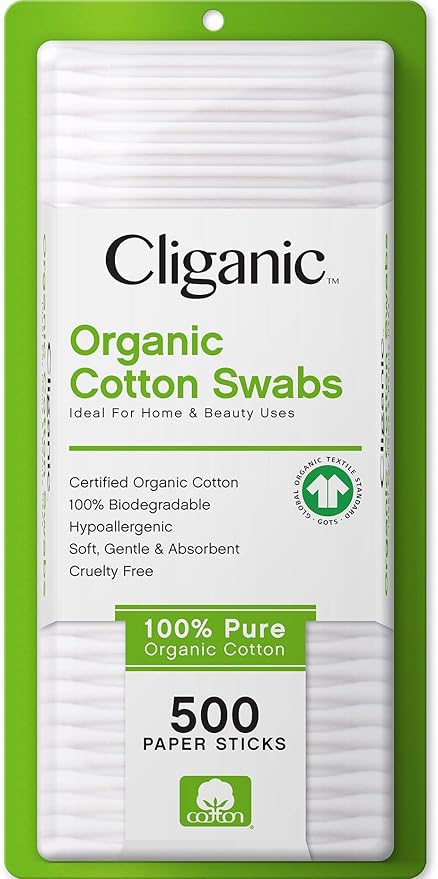 CLIGANIC COTTON SWABS ORGANIC 500CT