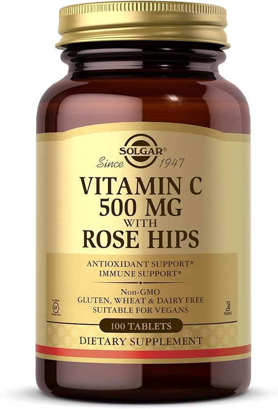 Solgar Vitamin C 500 mg with Rose Hips Tablets 100tablet