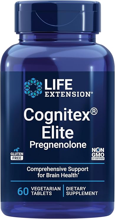 Life Extension Cognitex Elite Pregnenolone 60 Vegetarian Tablets