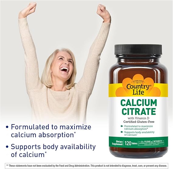 Country Life CALCIUM CITRATE + VITAMIN D 120 Tablet