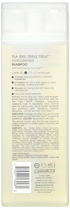 Giovanni Tea Tree Triple Treat Invigorating Shampoo For All Hair Types