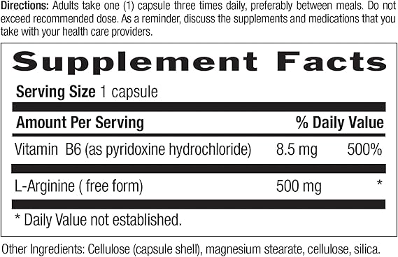 Country Life ARGININE 500MG 100 Vegicaps