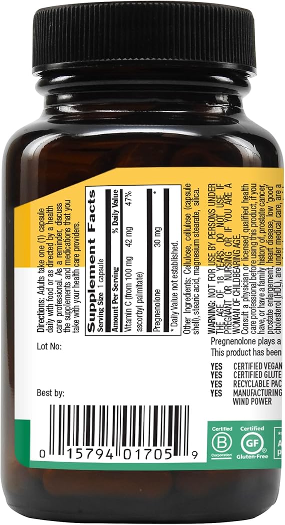 Country Life PREGNENOLONE 30MG 60 Vegicaps