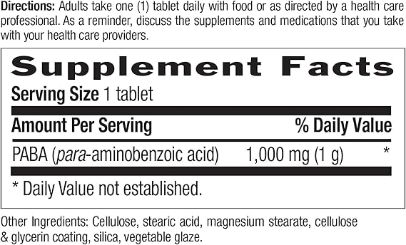 Country Life PABA 1000MG 60 Tablet